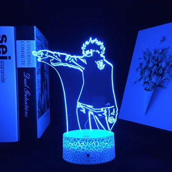 Anime Figura 3D Noite do DIODO emissor de Luz para a Criança Legal de Presente de Aniversário do Nightlight Mangá de Decoração de Quarto de Acrílico Quarto Lâmpada de Tabela Dropshipping