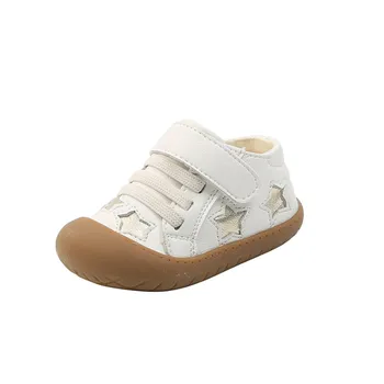2021 Um Novo Bebê Em Primeiro Walker Sapatos De Couro Fundo Macio De Borracha Anti-Derrapante Mocassins Criança De Meninos Meninas Rapazes Raparigas Calçado Tênis