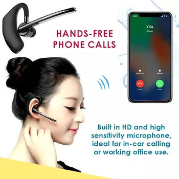 Negócio móvel, Bluetooth 4.0+EDR Fone de ouvido Carro de Mãos-Livres V8 Fone de ouvido Com Microfone Para IOS Xiaomi Samsung Tempo de Conversação de 6~8 Horas
