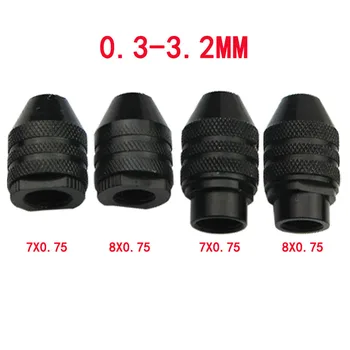 0.4-3,4 mm Sem Mandril Universal Elétrica Moagem de Chuck Para Dremel mini mandris de broca sem mandril de perfuração de eixo flexível