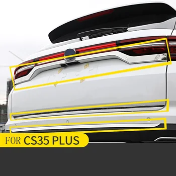Estilo carro acessórios, de aço inoxidável de bagagem, brilhante faixa de decoração adesivos Para 2019 CHANGAN CS35plus