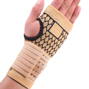 1Pc Mão Palm Apoio de Pulso Ajustável, Cinta de Compressão Elástica para o Esporte de Boliche EK-Novo