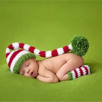 Natal Bebê De Fotografia Com Adereços, De Bebês A Sessão De Fotos De Natal Traje Bebê Chapéu De Lactentes Romper Macacão De Definir O Tema De Natal Adereços