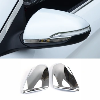 ABS com fibra de Carbono Para Hyundai Solaris 2 Acessórios espelho retrovisor de Carro bloco de chuva sobrancelha Tampa Guarnição Estilo Carro de 2017 2018 2019 1