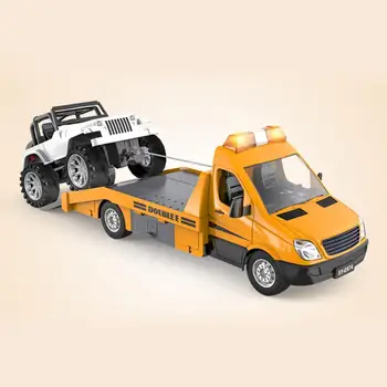 1/18 RC Caminhão Trator de Estradas Wrecker Camião de Brinquedos Brinquedos de Som Luz de Controlo 1