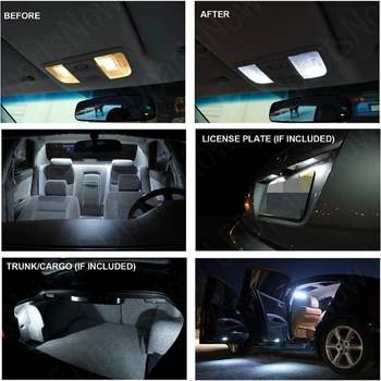 Interior de Carro luzes led Para o abarth 500 595 695 312 Hatchback Leitura cúpula de lâmpadas para carros livres de erro da Placa de Licença de Luz 6pc/monte 2