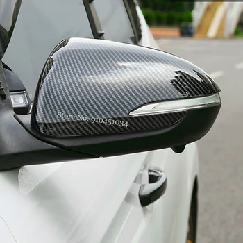ABS com fibra de Carbono Para Hyundai Solaris 2 Acessórios espelho retrovisor de Carro bloco de chuva sobrancelha Tampa Guarnição Estilo Carro de 2017 2018 2019 2