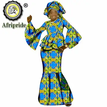 Tradicional africana roupas para mulheres dashiki, tops+maxi saias+tribal headwarp headtie roupas vintage AFRIPRIDE S1926028 2