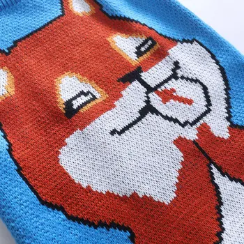 YoReAi Tricô Tecido Mulheres Bolsa Bonito Dos Desenhos Animados Fox Eco Sacola De Compras De Lã De Malha Estudante Casual, Sacolas Grandes Sacos De Ombro 3