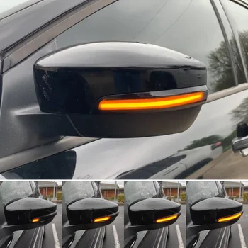 Um Par de LED Dinâmica Laterais Espelho Retrovisor Vire Sinal de Luz de Indicador Para o Ford Escape Kuga II EcoSport 2013 - 2019 Acessórios do Carro 3