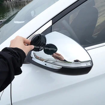ABS com fibra de Carbono Para Hyundai Solaris 2 Acessórios espelho retrovisor de Carro bloco de chuva sobrancelha Tampa Guarnição Estilo Carro de 2017 2018 2019 3