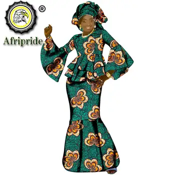Tradicional africana roupas para mulheres dashiki, tops+maxi saias+tribal headwarp headtie roupas vintage AFRIPRIDE S1926028 3
