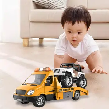 1/18 RC Caminhão Trator de Estradas Wrecker Camião de Brinquedos Brinquedos de Som Luz de Controlo 4