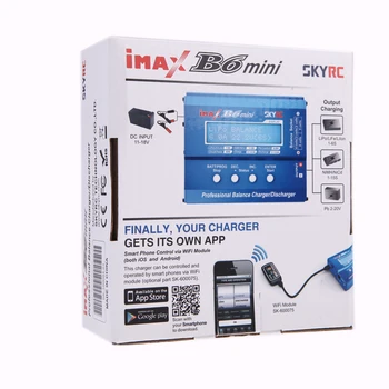 SKYRC IMAX B6 Mini 60W 6A RC Equilíbrio da Bateria Carregador e Descarregador de 1-LiPo 6s Vida LiIon LiHv 1-15 de NICD/NIMH 2-20V PB 5
